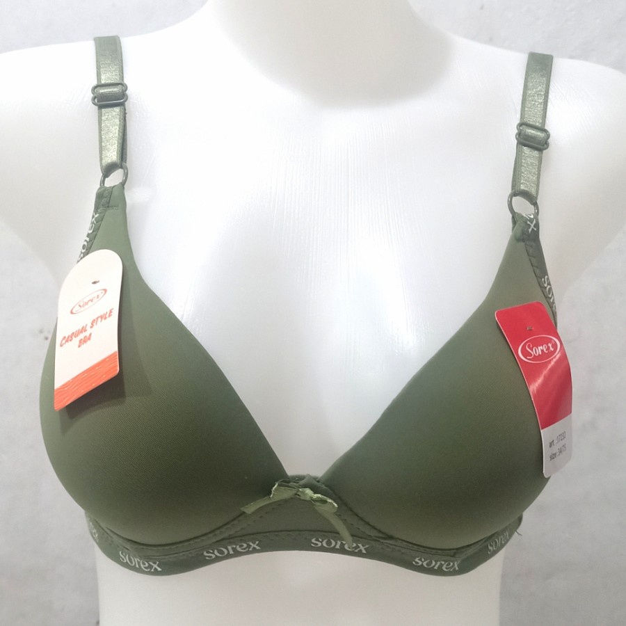 1 Pcs BH SOREX 17232 - Casual Style BRA SOREX Busa Tanpa Kawat Cup A-B Pakaian Dalam Wanita Underwear