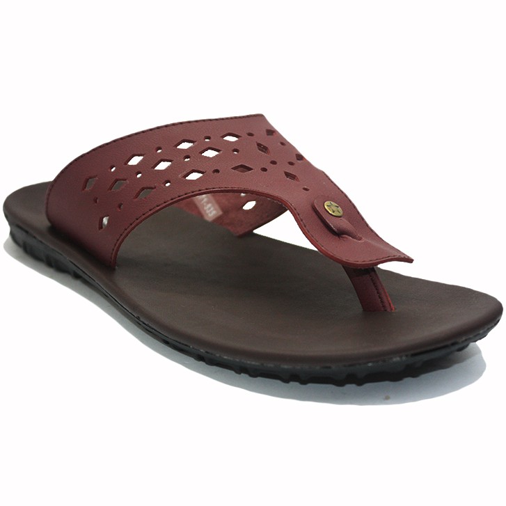 Dr. Kevin Sendal Pria Flat Men Sandals 871-535 - Maroon