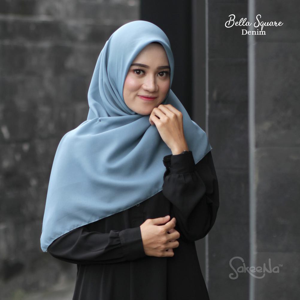 Cod Kerudung Bella Square Denim