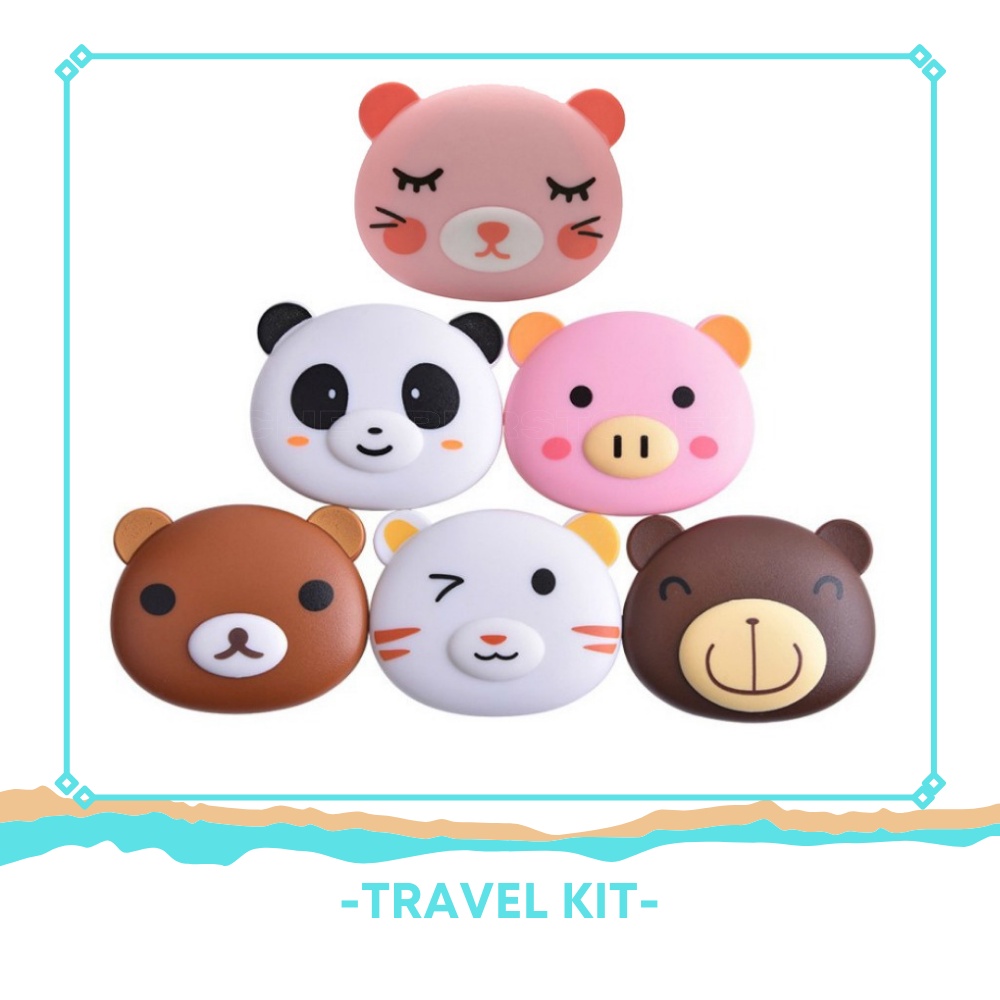 (BISA COD) TEMPAT SOFTLENS BESAR | KOTAK SOFTLENS | TRAVEL KIT MODEL ANIMAL LUCU