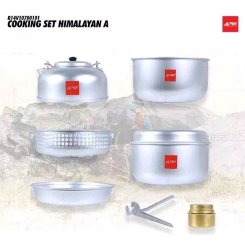 Paket set alat masak camping ARei HIMALAYAN A / cookingset nesting outdoor Rei