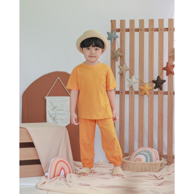 SET JOJO setelan Anak Unisex by SMILEE Setelan Bahan Kaos Combad30S