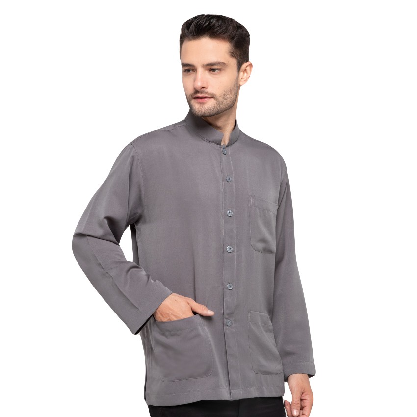 SHOHIB Baju koko Lengan Panjang HABIBI-ABU MUDA