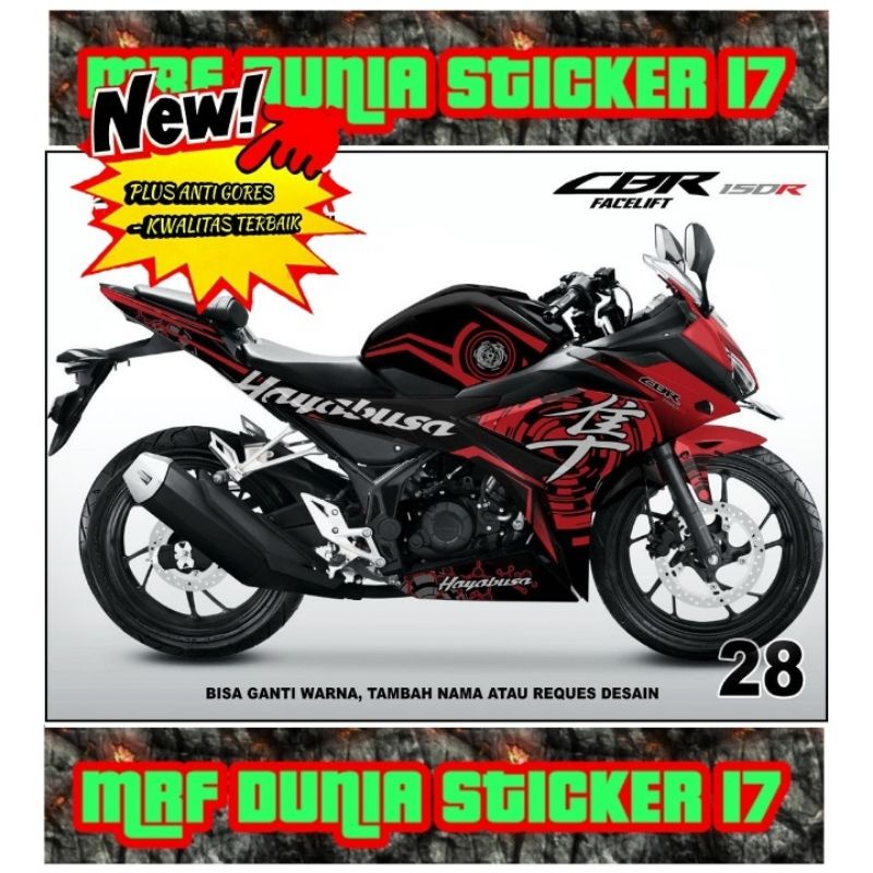 Sticker decal CBR 150R Facelift Full Body dekal CBR 150R Facelift Stiker Decal CBR 150R Facelift Dec