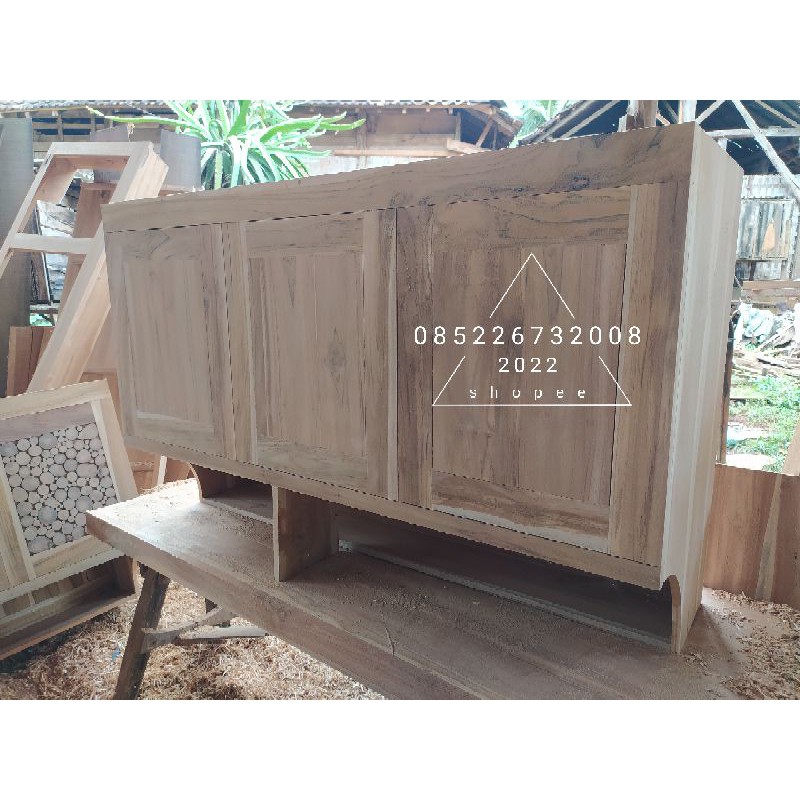 Kitchen set minimalis kayu jati