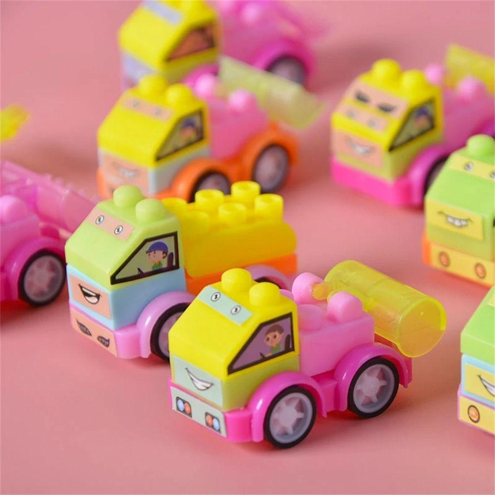 10pcs / Set Mainan Mobil-Mobilan Rakit DIY 4 Roda Untuk Hadiah Ulang Tahun Anak Laki-Laki