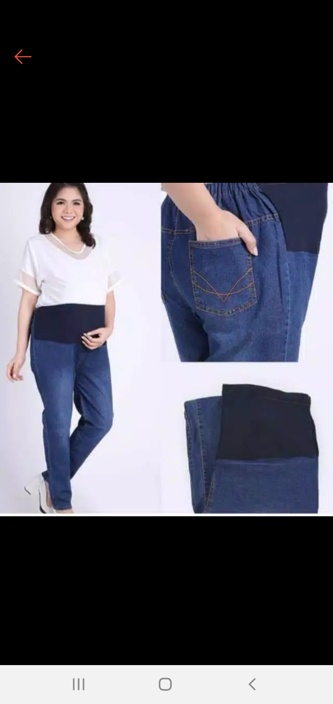 BA VI24 celana  hamil jeans  Shopee Indonesia