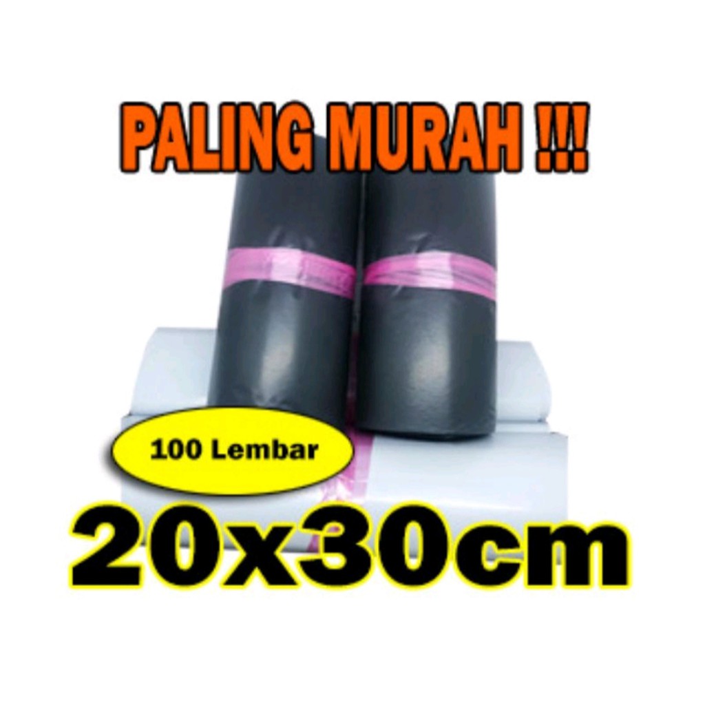 plastik polymailer ukuran 20 x 30 / 100 lembar