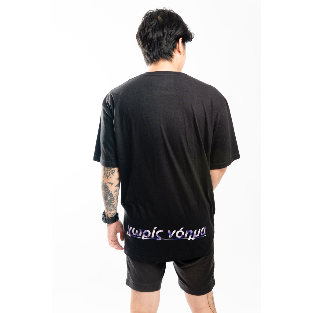 Oversized T-Shirt Black || Kaos Hitam || Yunani