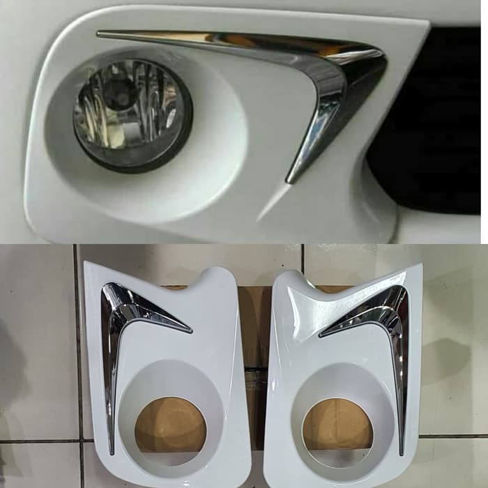 Ring COVER foglamp BUMPER DEPAN TOYOTA ALL NEW AVANZA 2012 2013 2014 tipe G E PUTIH HITAM SILVER ABU METALIK merah maroon chrome crome carbon