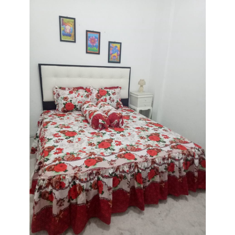 Sprei Rumbai Motif Batik Polos Ukuran 180x200 160x200 200x200 Seprai Susun