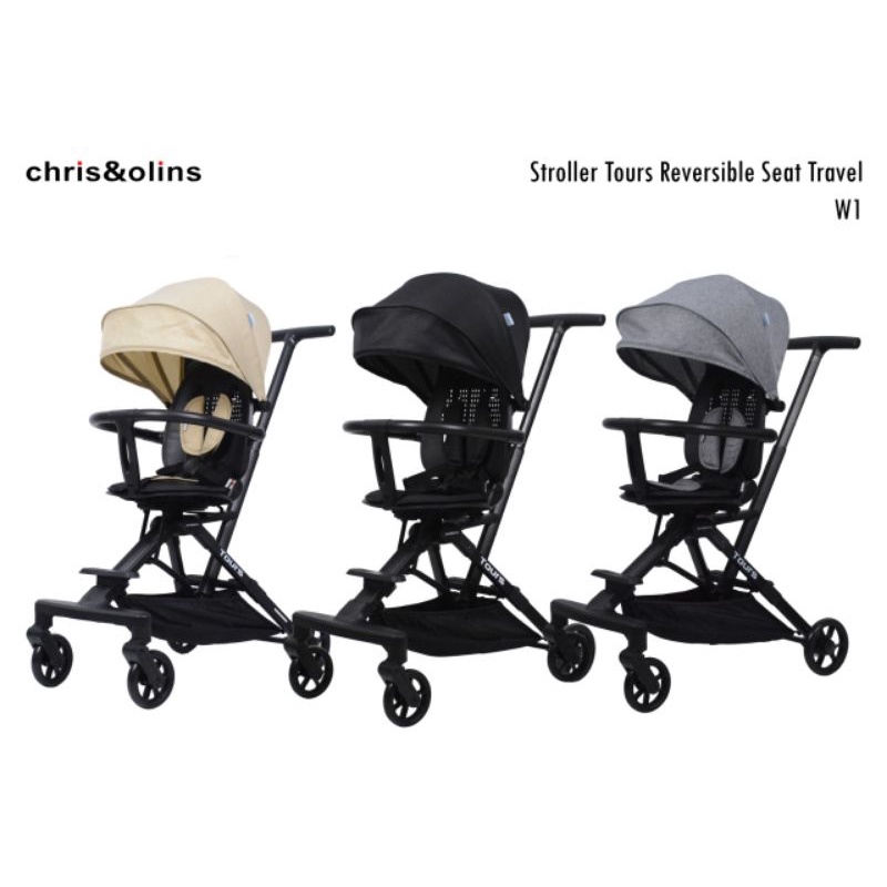 Chris &amp; olins stroller tours W1 cabin travel DENGAN TATAKAN KAKI kereta dorong bayi lipat