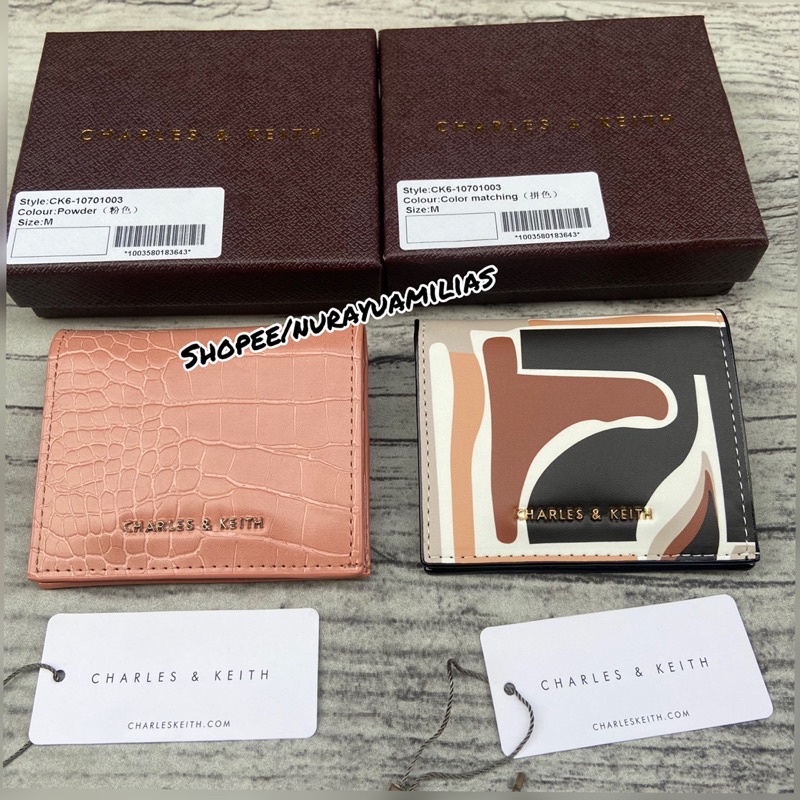 Dompet wanita Charles and keith original import dompet kartu wanita branded card holder CNK