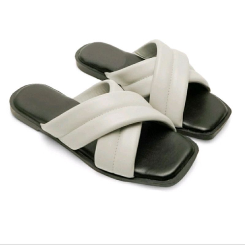 Sandal Wanita teplek tali silang terkini