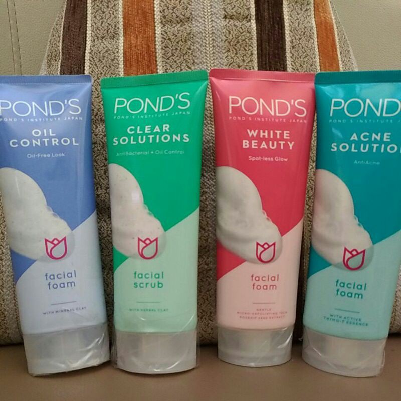 PONDS Facial Foam 100gr 50gr Bright Beauty / Pure Bright / Sun Dullness / Tone Up / Whip