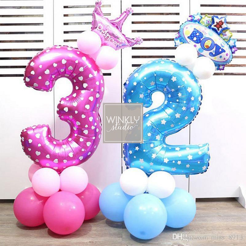 Balon Angka 100cm Warna Pink