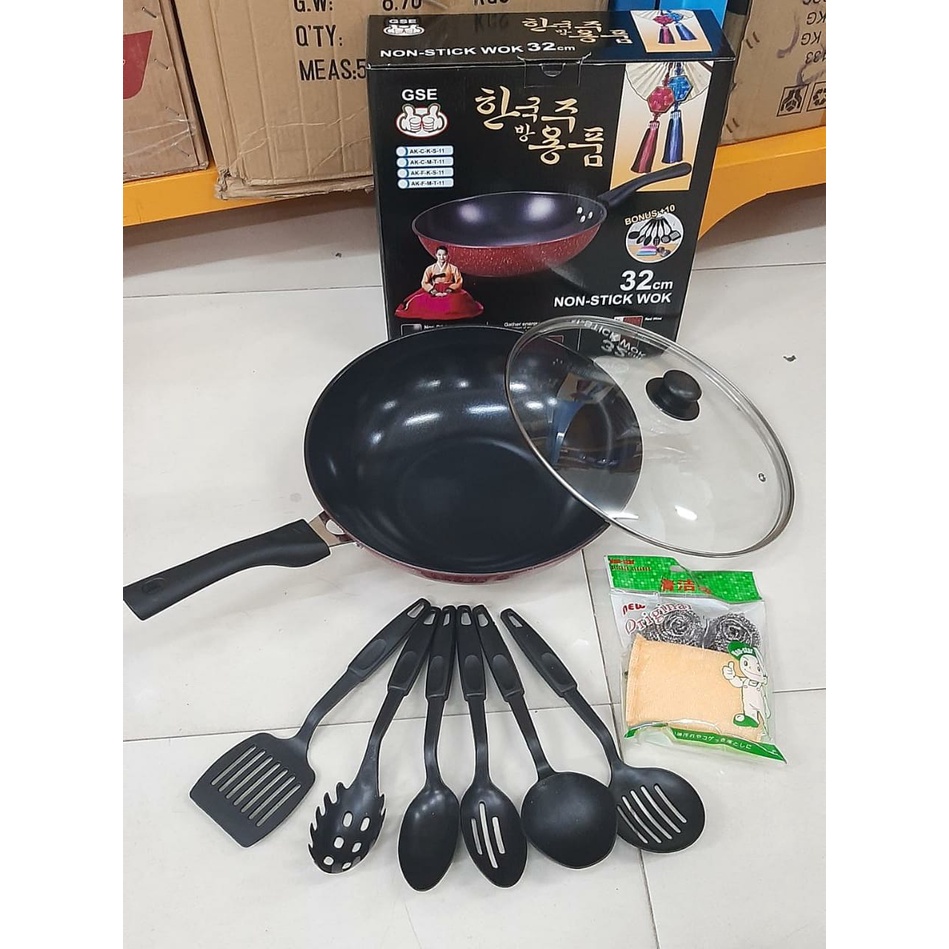 Panci Set Wajan Set Enamel Anti Lengket panci set teflon serie Panci Set 11 Pcs Marble GSE murah bar