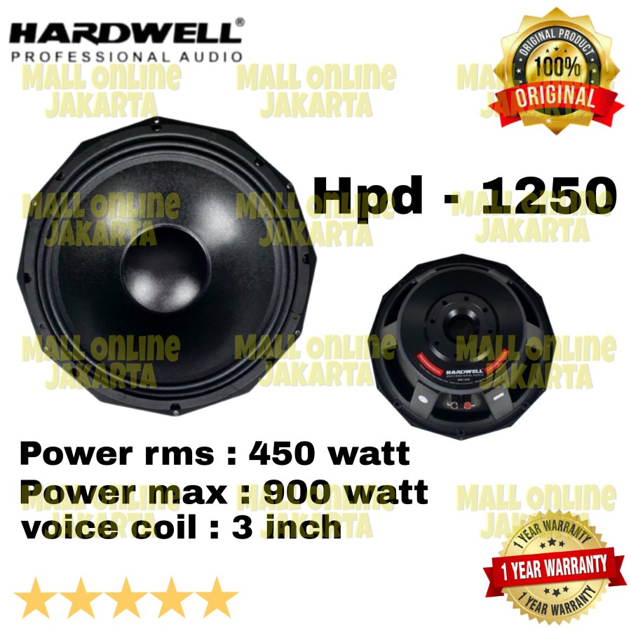 Speaker komponen hardwell 12 inch hpd 1250 original component hpd1250