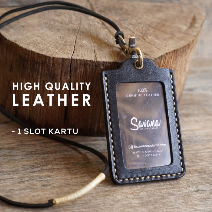 

READY ID Card Holder / Name Tag Dompet Id Card Kulit - ICHVHS BERMUTU