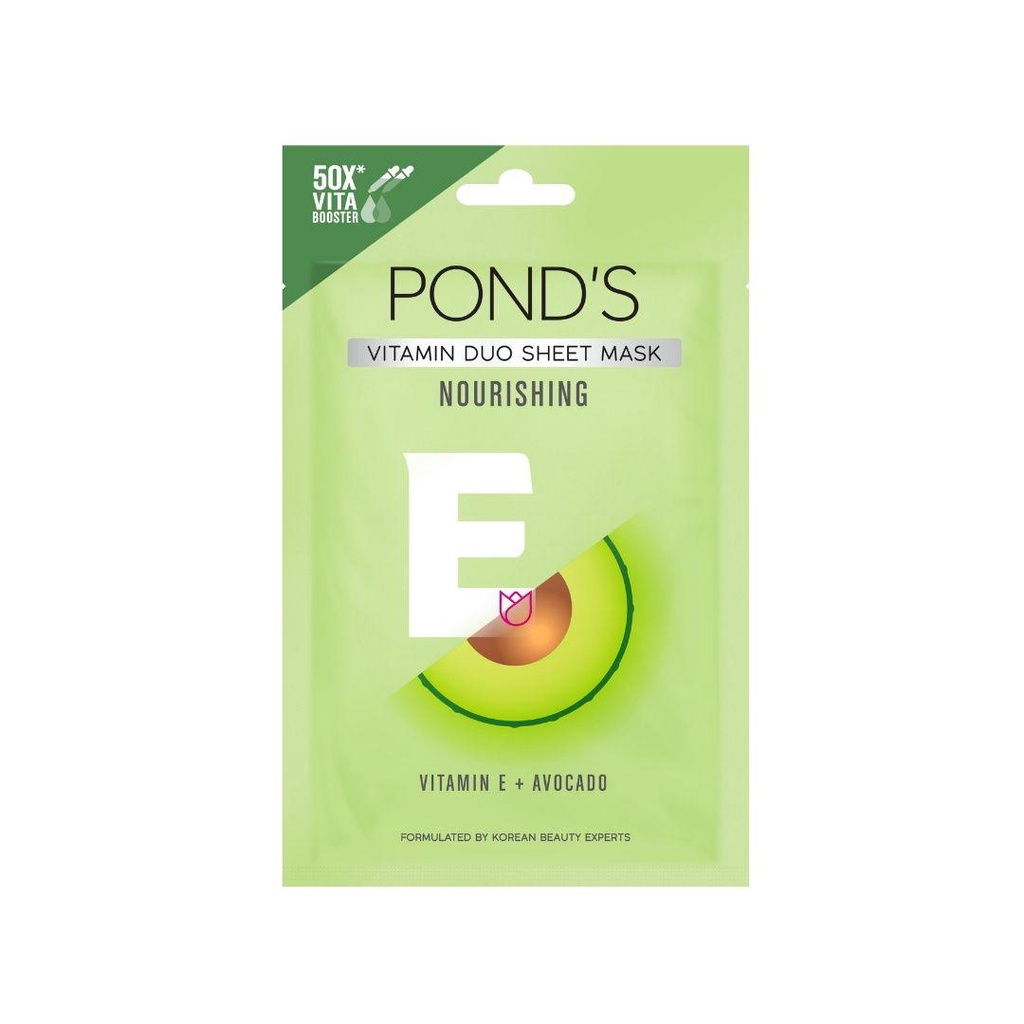 POND'S VITAMIN DUO SHEET MASK / AVOCADO +VIT E 20GR/ N012325