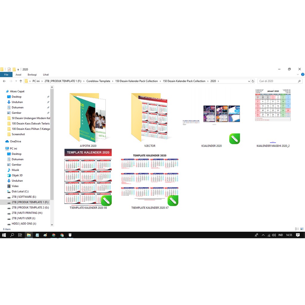 150 Kalender Cdr Only - Coreldraw Template - Business Branding