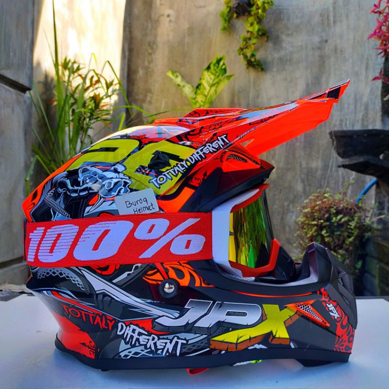 helm jpx cross x16 red + 100 persen murah promo