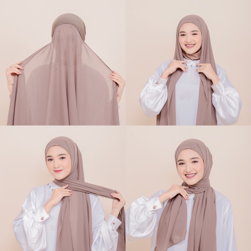 Pashmina Inner ceruty babydoll | jilbab inner pashmina panjang | pashmina instan inner babydoll