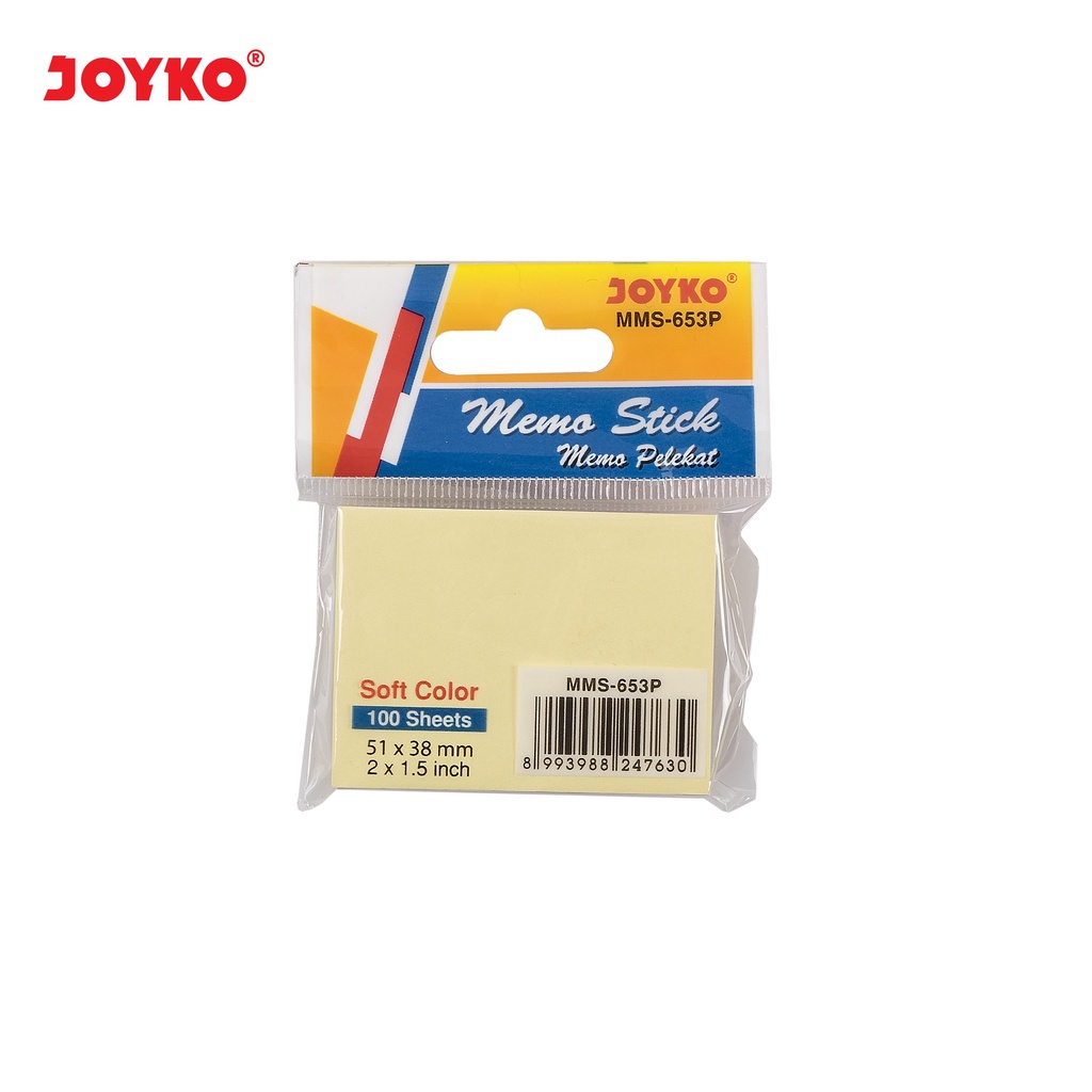 

Memo Stick / Sticky Note Kertas Memo / Memo Tempel Joyko MMS-653P Pad Lem Kuat