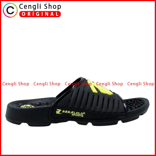 SANDAL SLIDE PAKALOLO PRIA ORIGINAL CASUAL BRANDED ASLI BLACK PB61