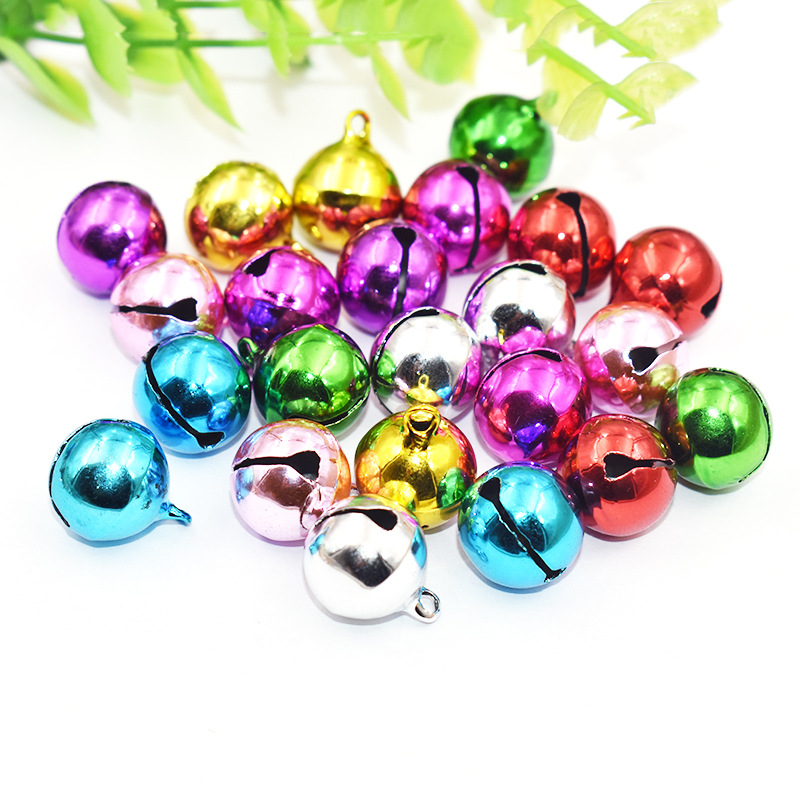 6mm 50PCS Gold Silver Color Jingle Bells Iron Loose Beads Small DIY Craft For Festival Party Christmas Tree Decorations