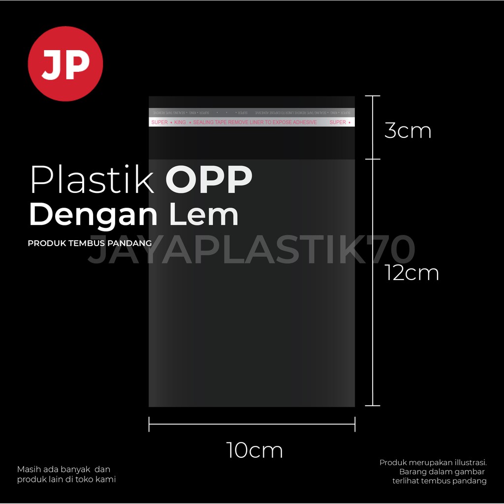 Plastik OPP LEM Uk 10x12cm +3cm(LEM) 100pcs/Pack OPP roti , snack, souvenir , aksesoris