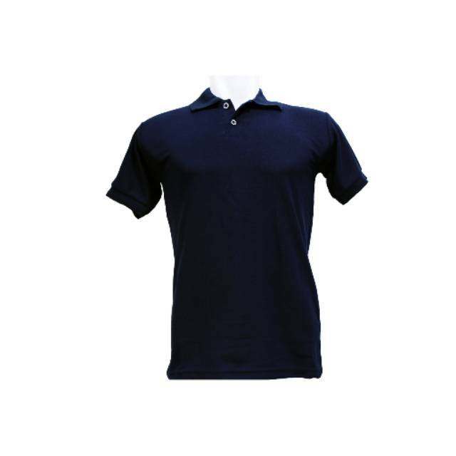 YB POLO SHIRT KAOS KERAH BIRU NAVY DONGKER POLOS BAJU PRIA COWOK KAUS CASUAL TANGAN JATUN LENGAN PENDEK