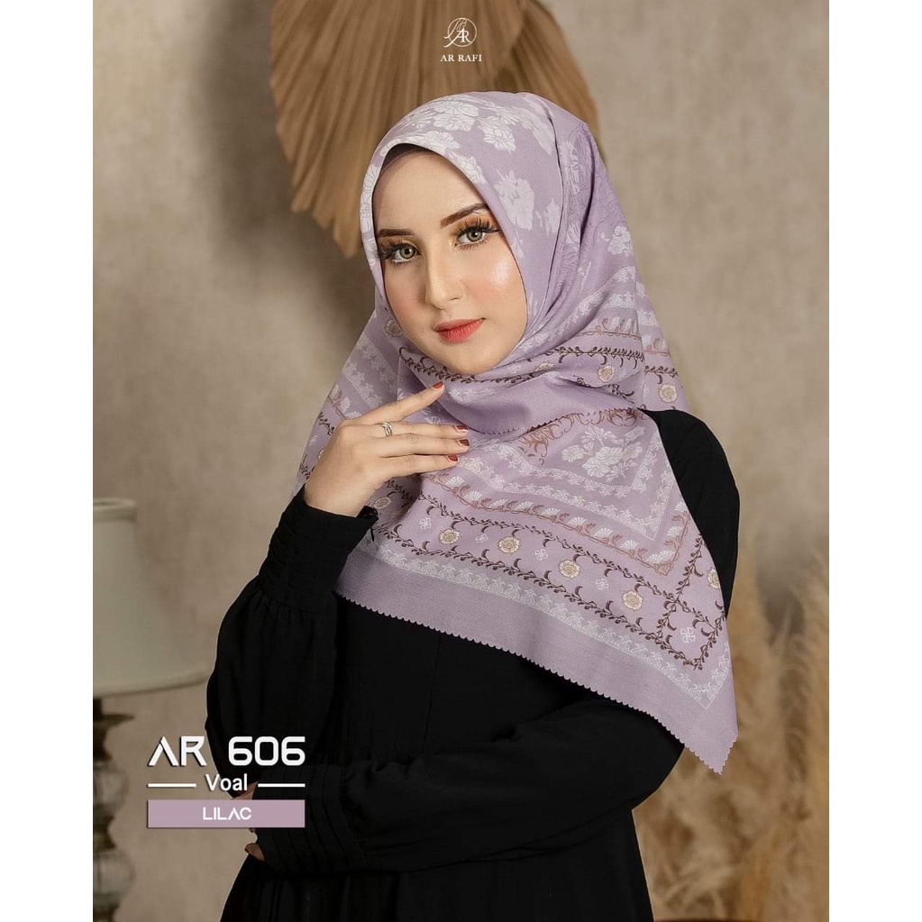Jilbab Hijab Segi Empat Arrafi AR 606 ORI Kerudung Segi Empat Arrafi Terbaru