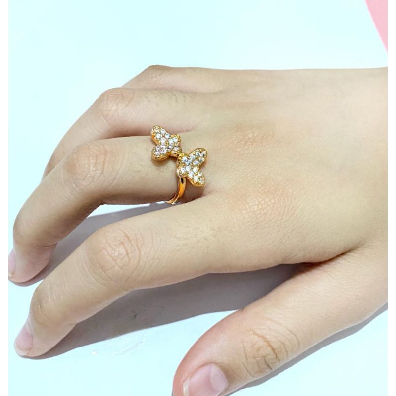 cincin wanita //cincin lapis emas //cincin permata//perhiasan//cincin