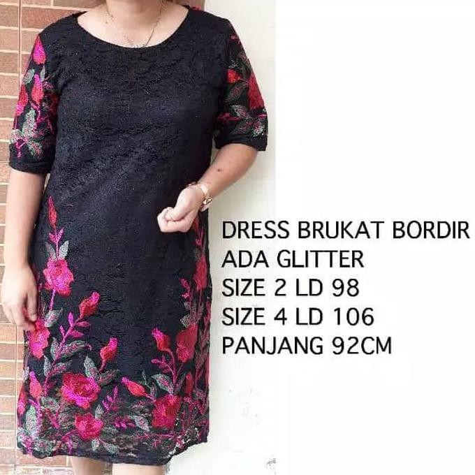 Super Dress Brukat Nagita Bordir Sale