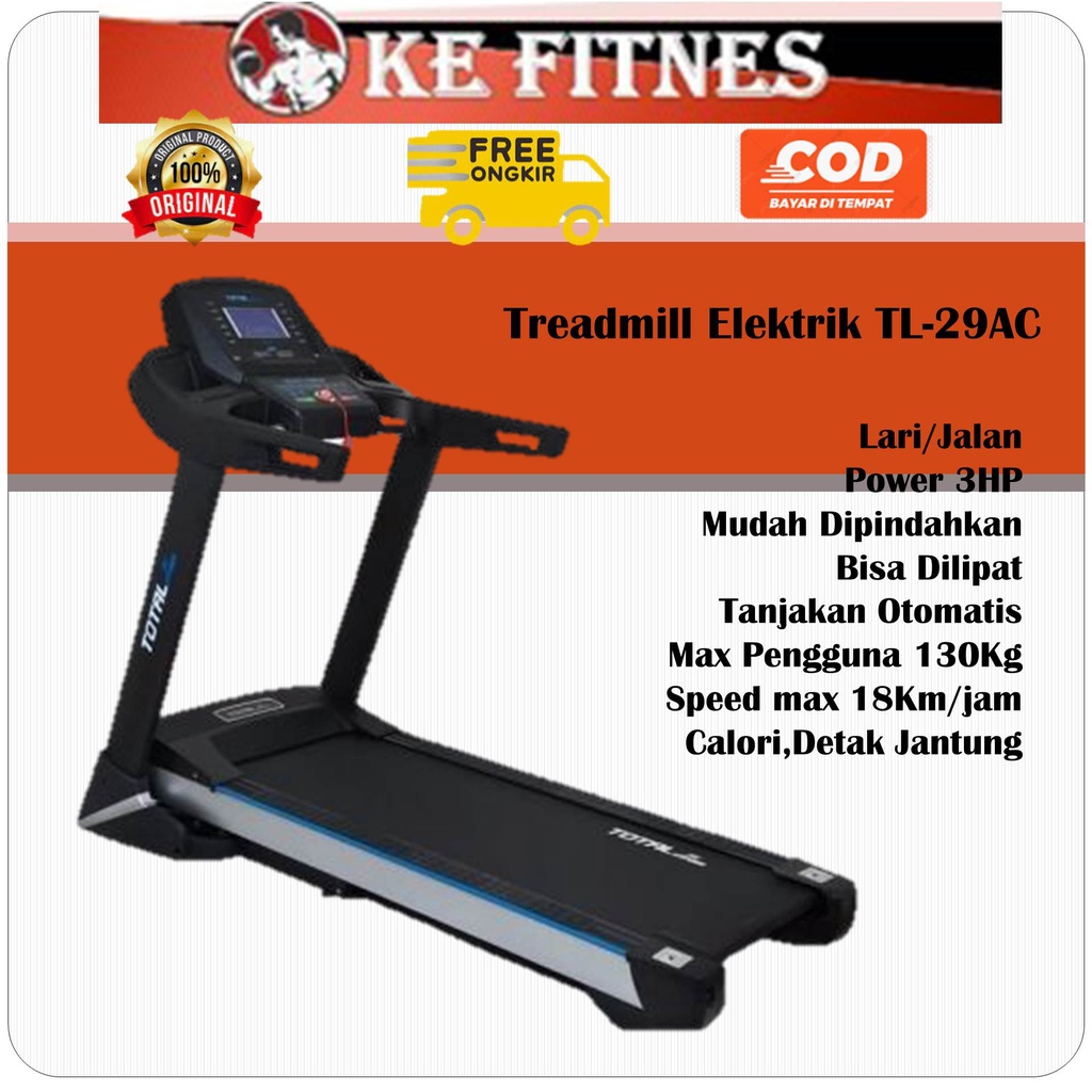 SPESIAL Alat Olahraga Lari Treadmill Elektrik, Treadmill Listrik, Treadmill Lipat, Alat Olahraga Lar