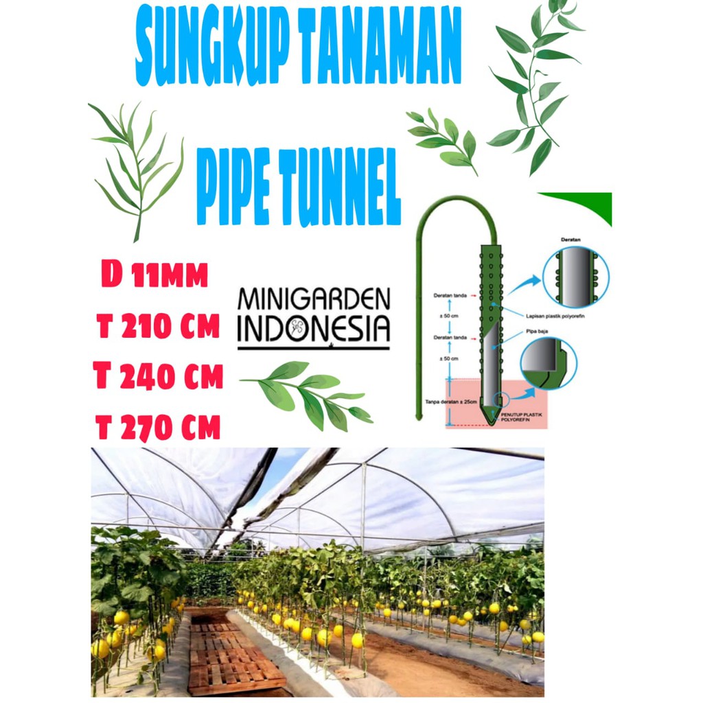 SUNGKUP TANAMAN MODERN PIPE TUNNEL KUALITAS JEPANG 210 CM rangka plastik uv