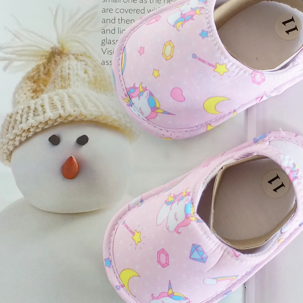 HappyOliver HAE-WON SEPATU Prewalker Bayi Bahan Katun Prewalker Shoes bayi laki perempuan newborn 3-18 bulan