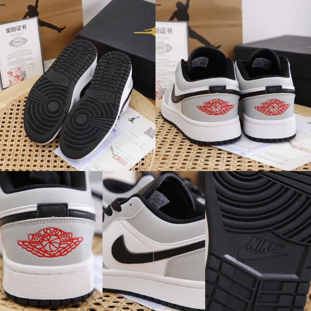 NK AJ Air Jordan 1 Low Leather With Rubber Women  Sneakers D10920 D10921