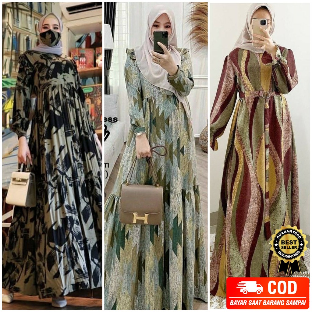 Gamis Rayon Homey Dress Terlaris / Gamis Muslim Syari