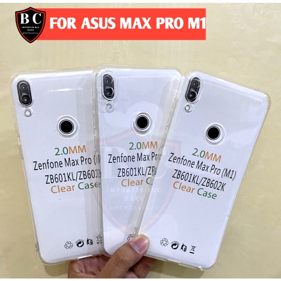 ZENFONE MAX PRO M1 ZB601KL ZB602KL Case Ultra Clear HD Premium Transparan Jelly Silicon Softcase  - White_Cell