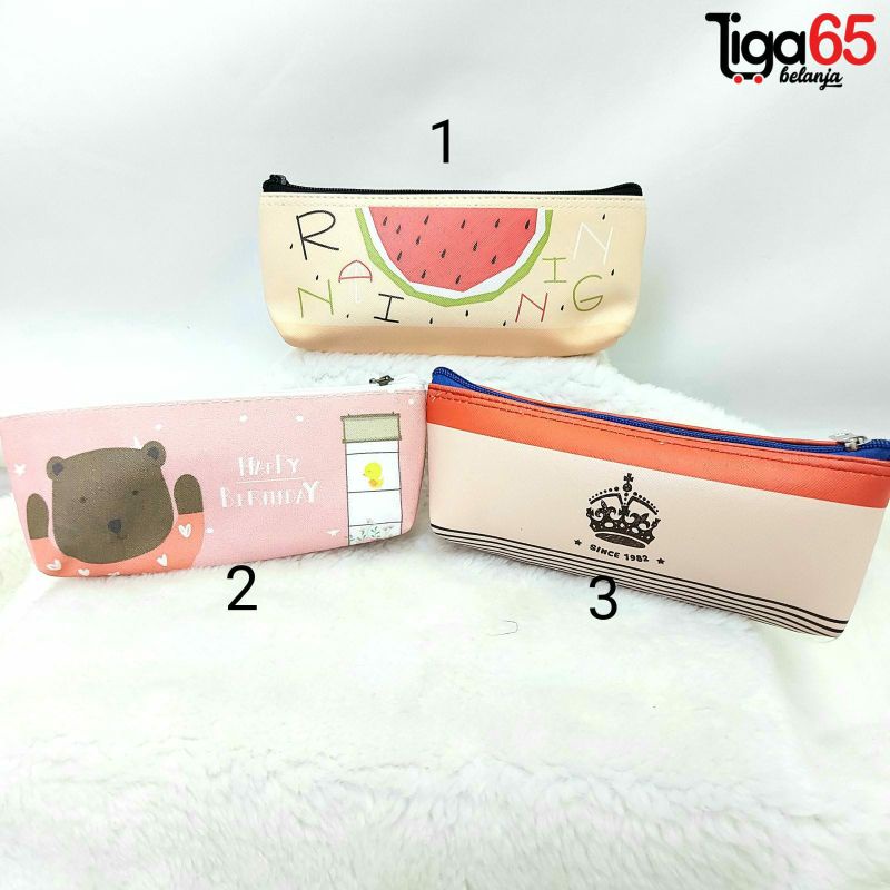 365 Bundling pencil bag 3 in 1 set, paket kotak pencil 3 pcs