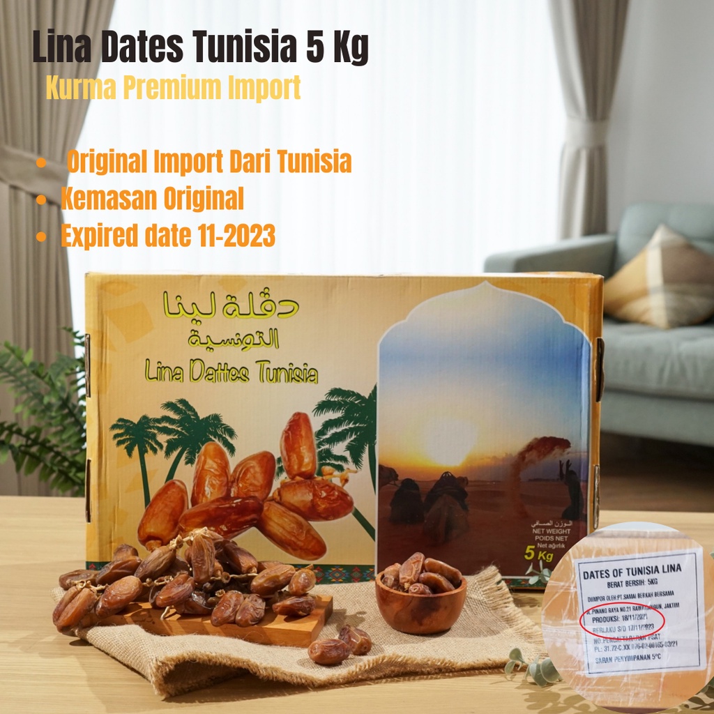 

Kurma Lina Dates Tunisia 5 KG Original Import