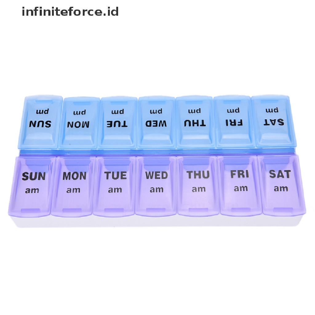 (Infiniteforce.Id) Kotak Organizer Obat 7 Hari / Mingguan Portable