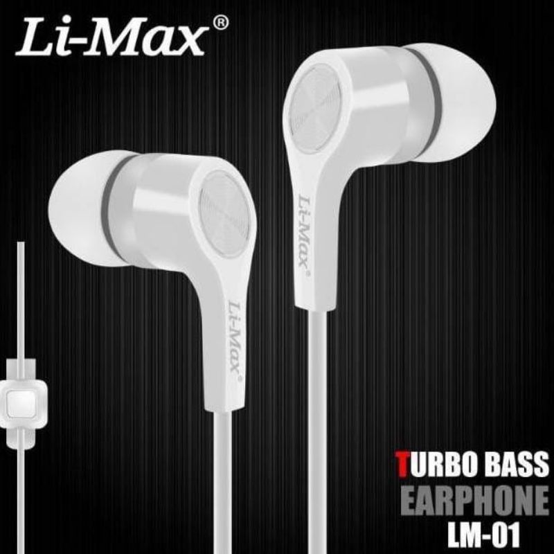 Headset Li-MaxTurbo LM-01 Handsfree Earphone LiMax LM-01 Extra Bass