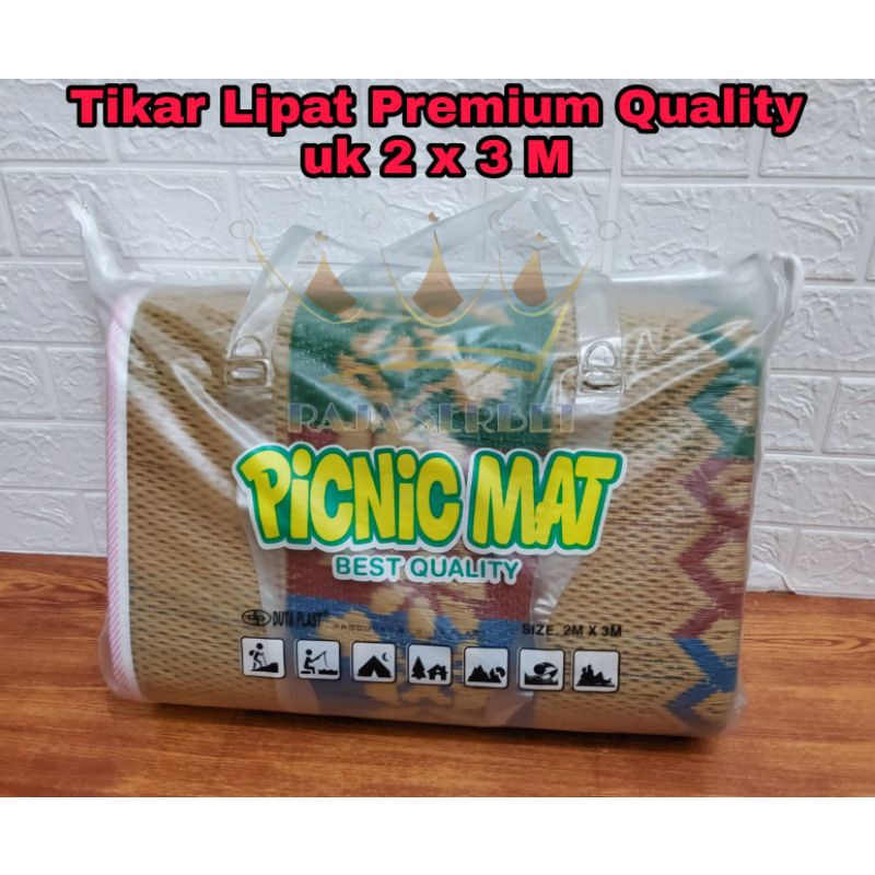 Tikar Lipat / Tikar  Picnic / Tikar Tas / Tikar Plastik uk 2x3 M