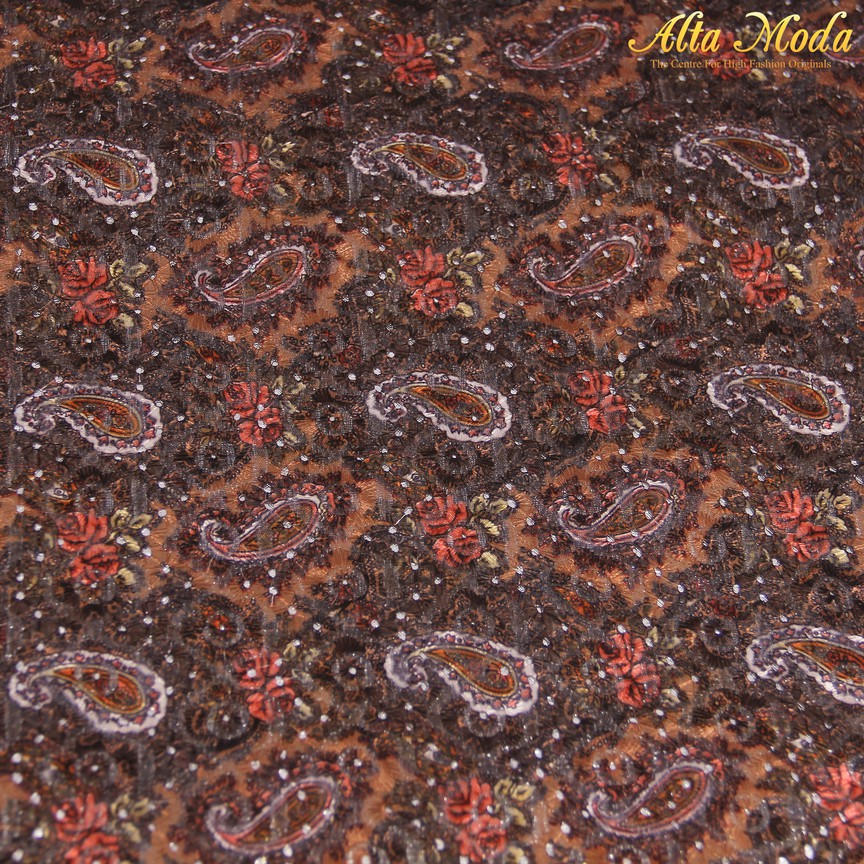 

Alta Moda Katun Bordir Coklat Mix Paisley Putih (1M)