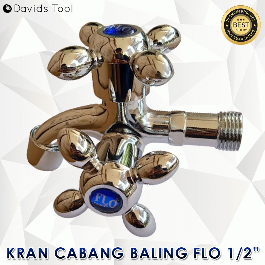 Kran Double Cabang Shower Keran Dobel Baling Flo 1/2 Inch FL250124