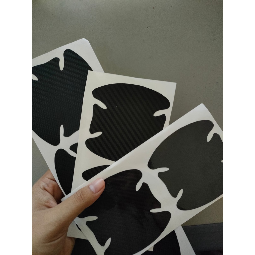 Outer Mangkok Carbon 5D Mobil Universal Sticker Anti Gores