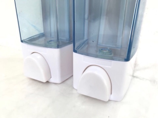 Soap dispenser double tempat sabun cair plastik tebal 300ml*2 / 600ml s912